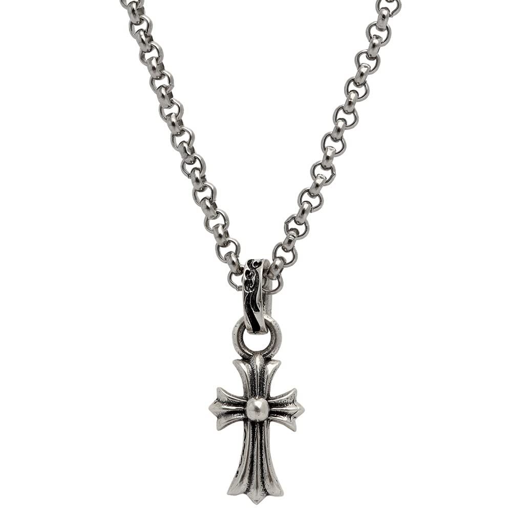 ステンレスチェーン45cm付き！ スモール 十字架 クロスペンダント 925