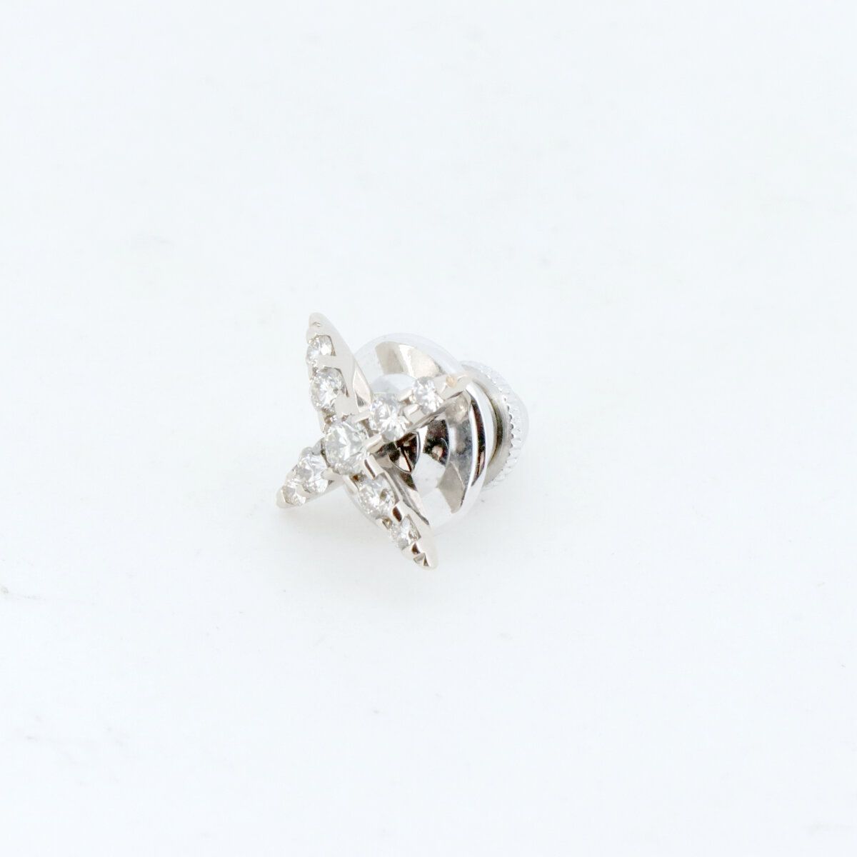 カシケイ ネイキッド ダイヤモンド ピンブローチ 0.35ct K18BG(18金
