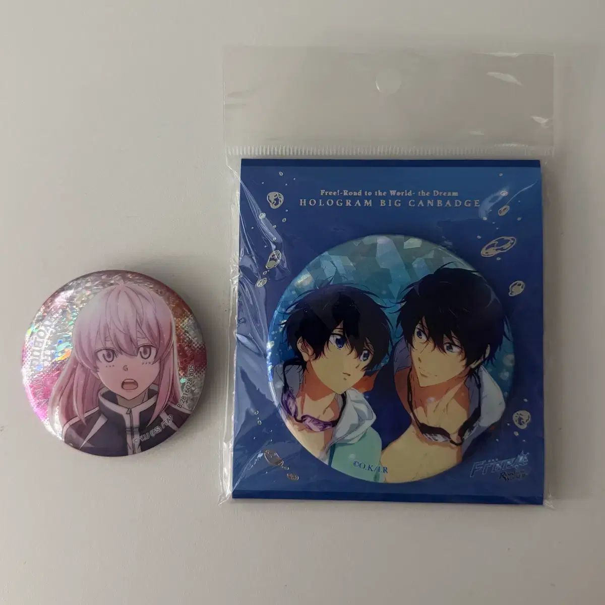 未開封) Free! ホログラム BIG缶バッジ 七瀬遙 - メルカリ