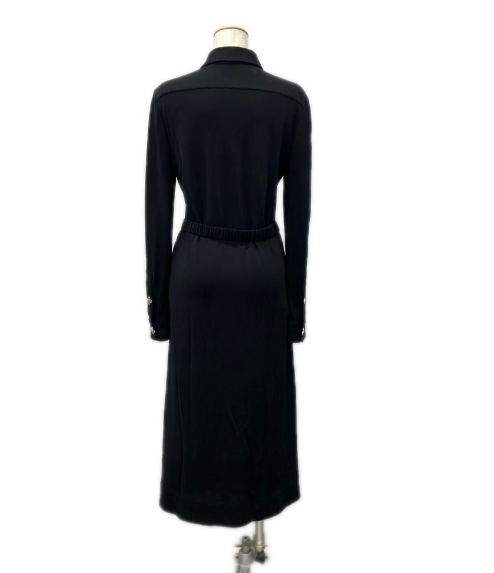 トリーバーチ 長袖ワンピース ベルト付きジャージーシャツワンピース