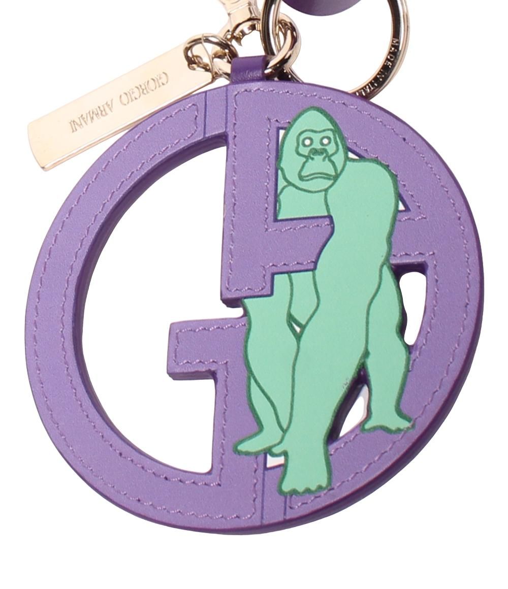 美品 ジョルジオアルマーニ バッグチャーム キーリング レディース