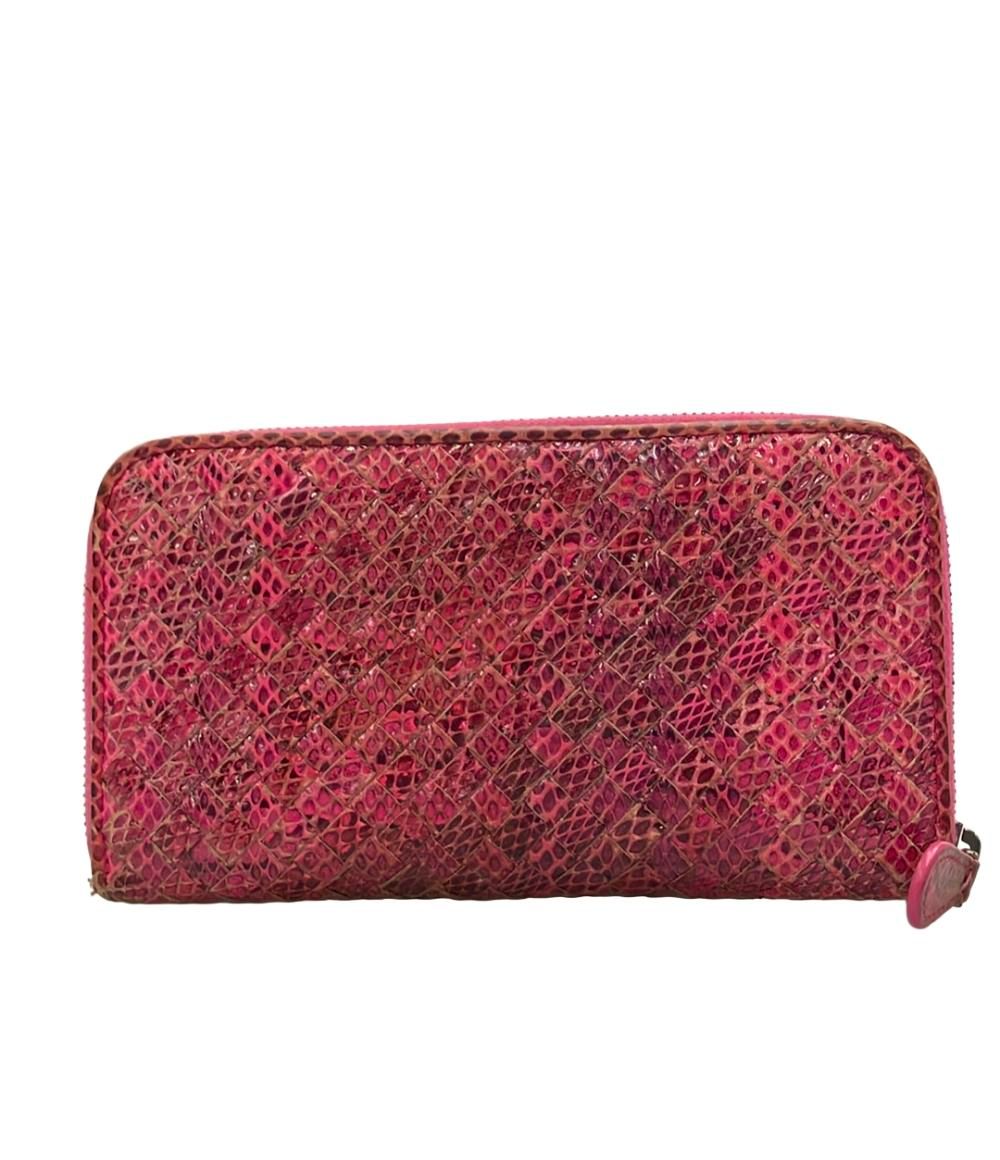 ボッテガ・ヴェネタ ラウンドファスナー長財布 イントレチャート