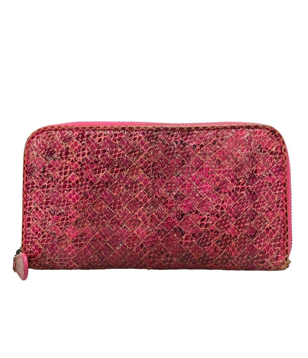 ボッテガ・ヴェネタ ラウンドファスナー長財布 イントレチャート