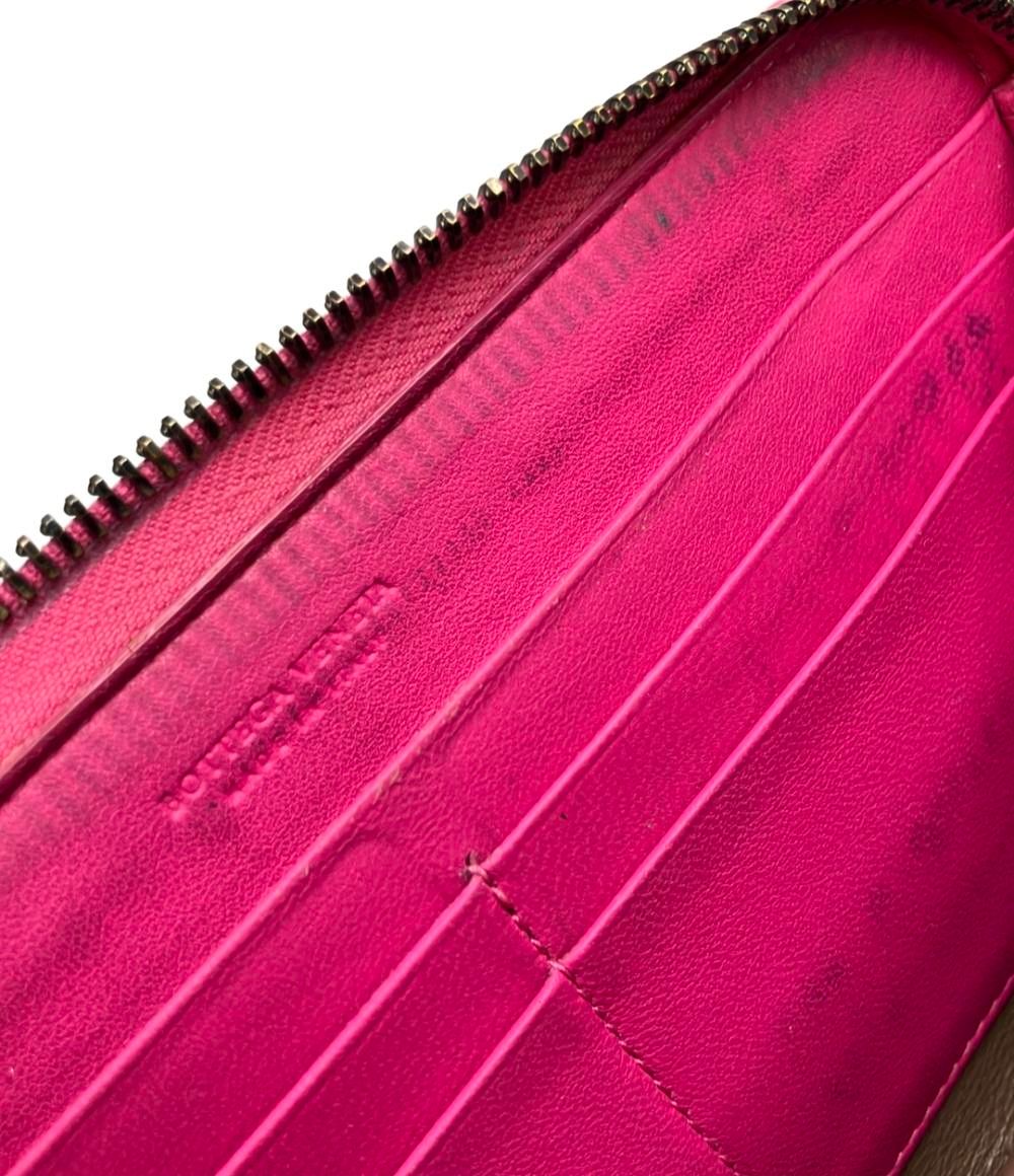 ボッテガ・ヴェネタ ラウンドファスナー長財布 イントレチャート