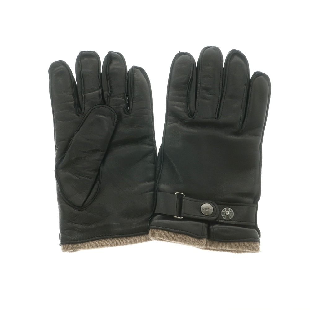 イタリア製 黒レザー手袋 カシミヤライニング 7 3/4サイズ イタリア製 黒レザー手袋 カシミヤライニング 7 3/4サイズ