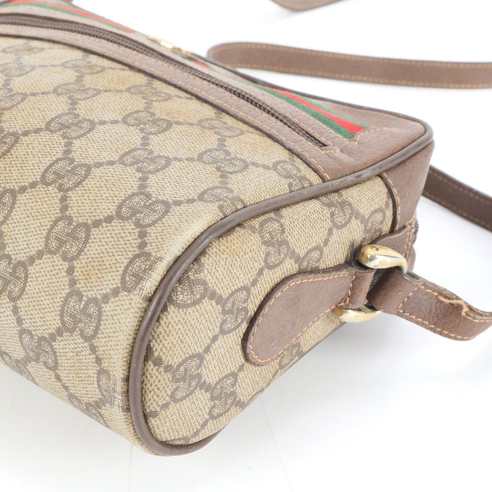 ヴィンテージ オールド グッチ GG スプリーム シェリー ライン レザー