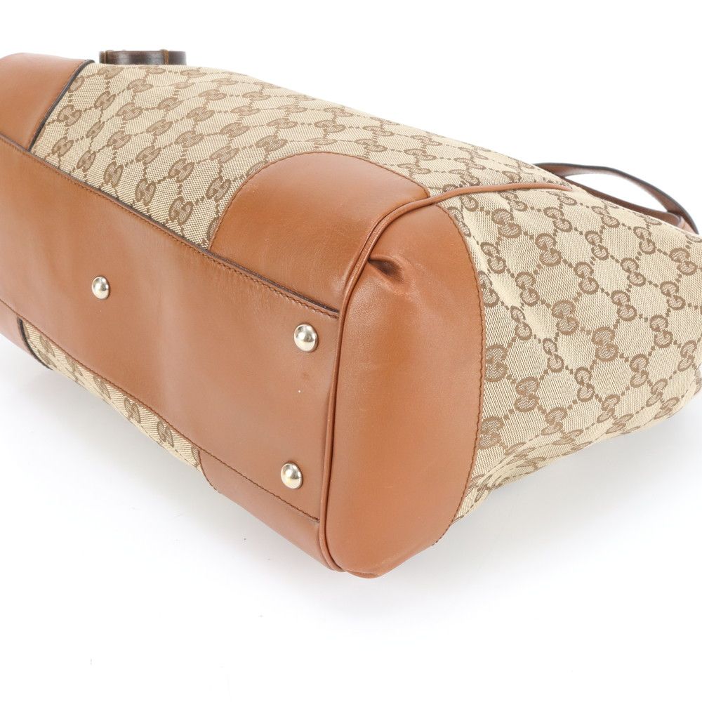 美品 グッチ GG キャンバス インターロッキングG 296896 レザー トート