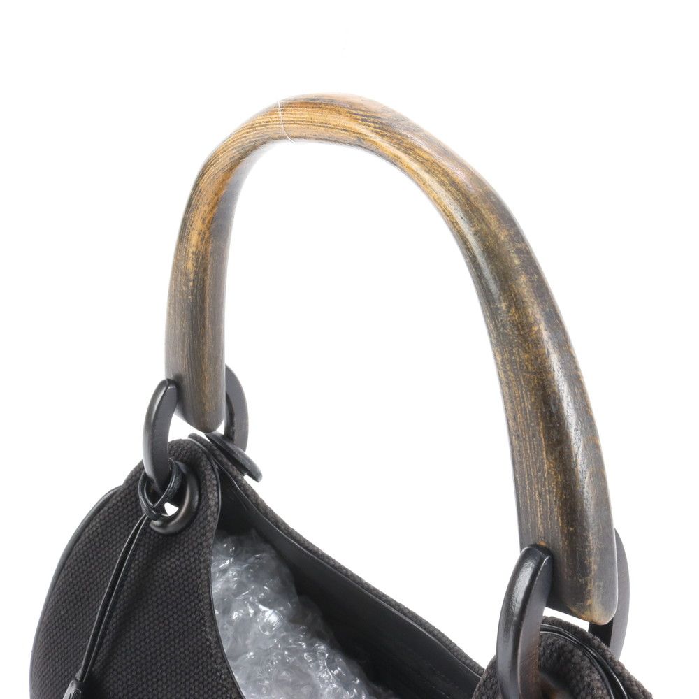 美品 グッチ ウッド ハンドル 106495 レザー ハンドバッグ トート  