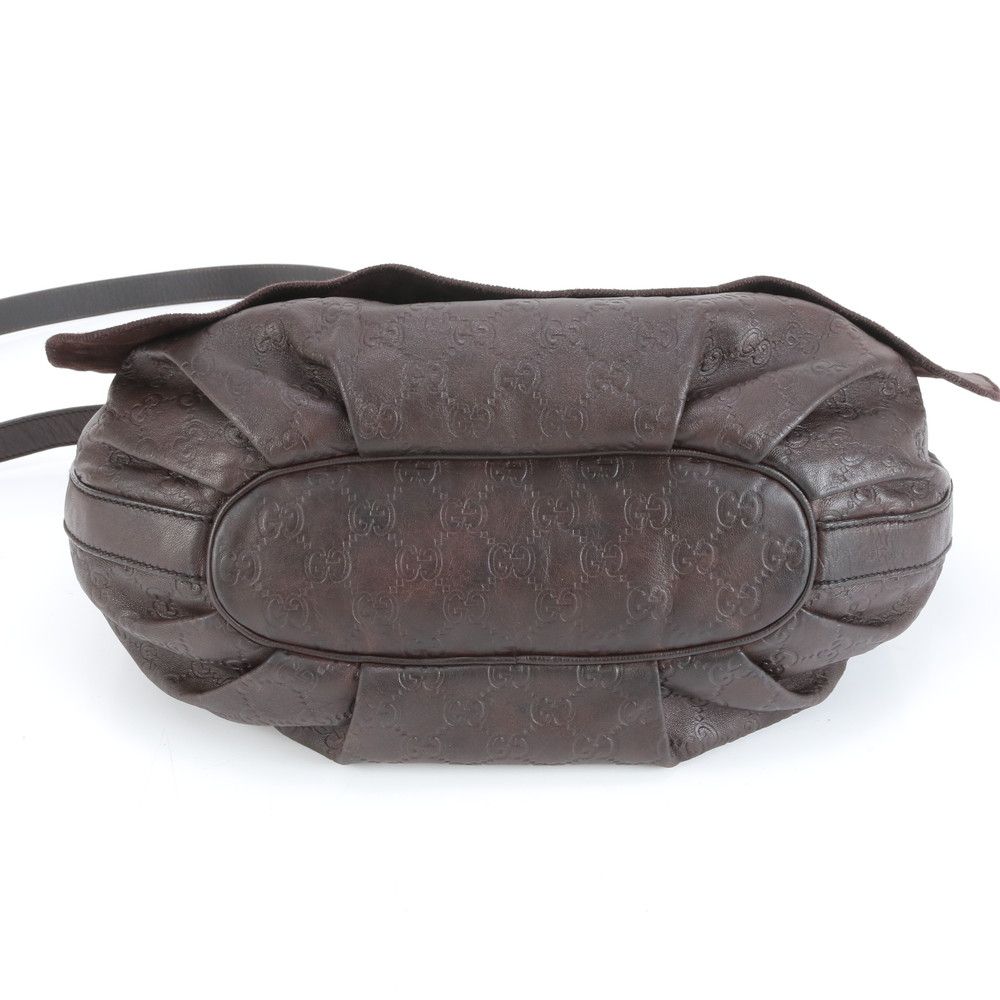 美品 グッチ グッチシマ ハート 212572 レザー ショルダーバッグ 斜め  