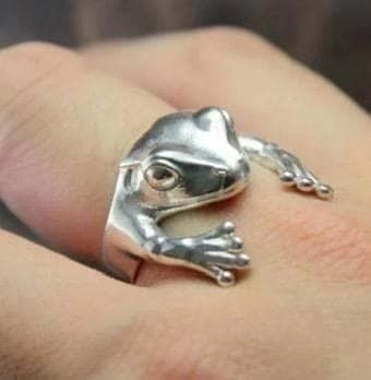 R124】リング メンズ レディース シルバー アクセサリー カエル 動物