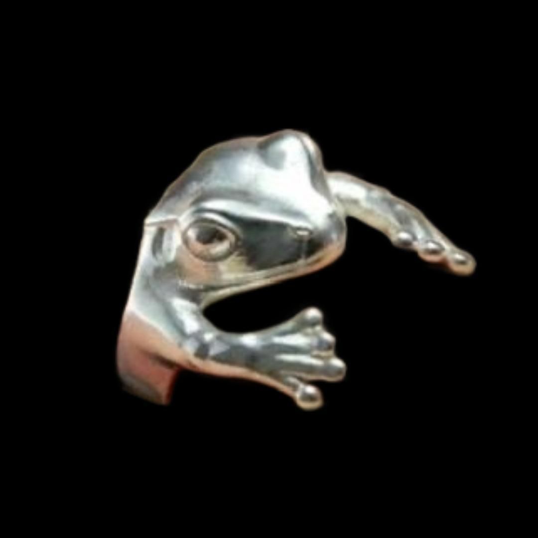 R124】リング メンズ レディース シルバー アクセサリー カエル 動物