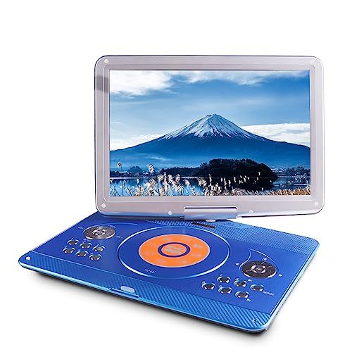 ポータブルDVDプレイヤー14.1インチ 液晶スクリーン 270度回転大容量