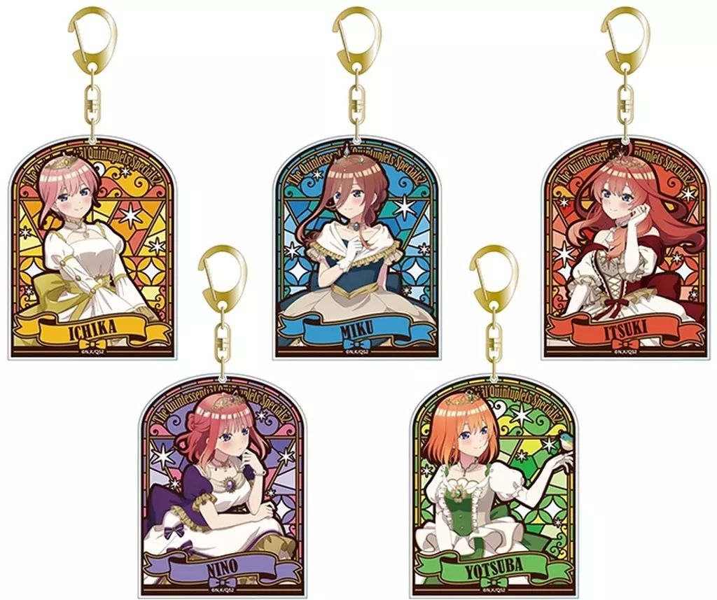 中古】キーホルダー 全5種セット 「五等分の花嫁* ステンドグラス風