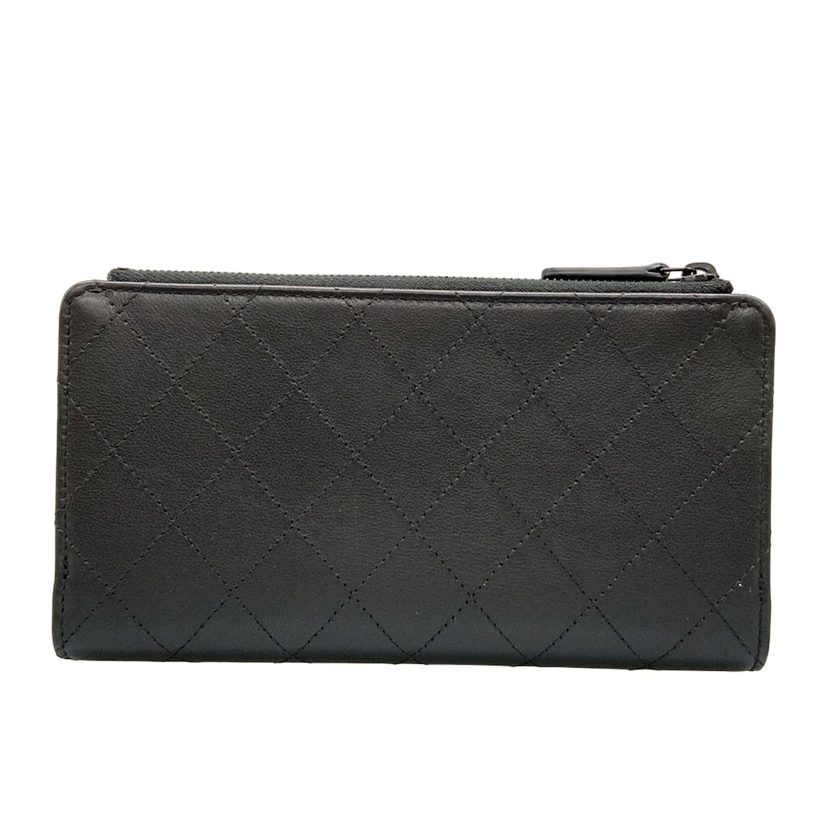 CHANEL(シャネル) 長財布美品 マトラッセ AP3884 黒 ブラック金具/二