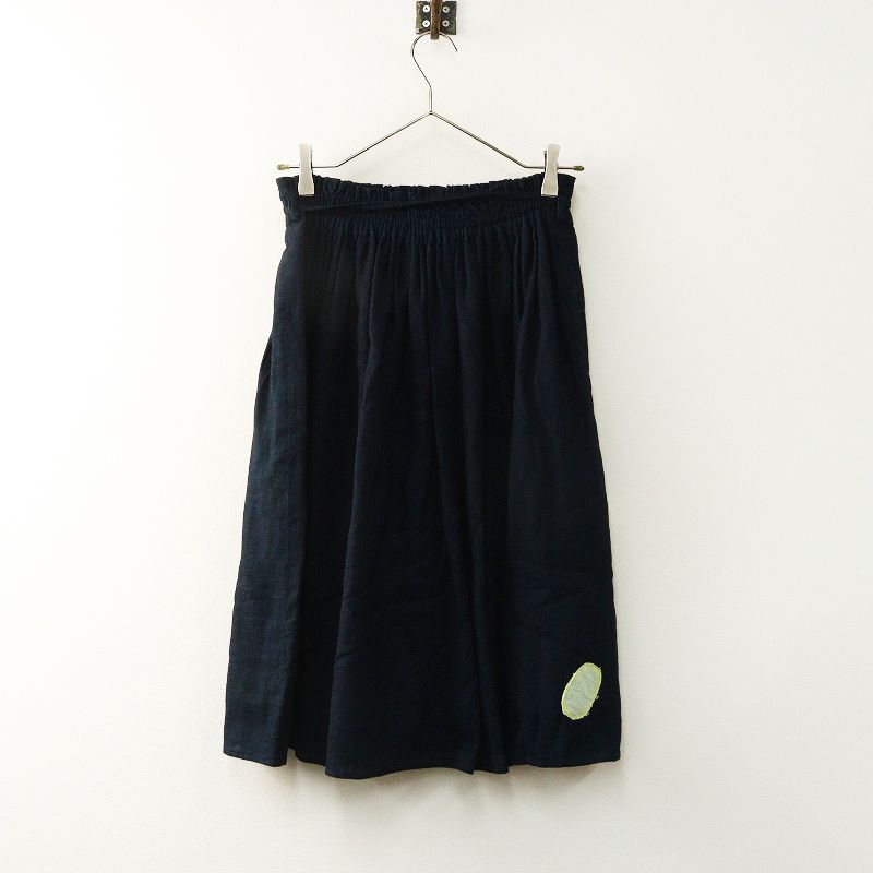 パラスパレス 十日 Pal'las Palace インディゴ ワッペン ギャザー