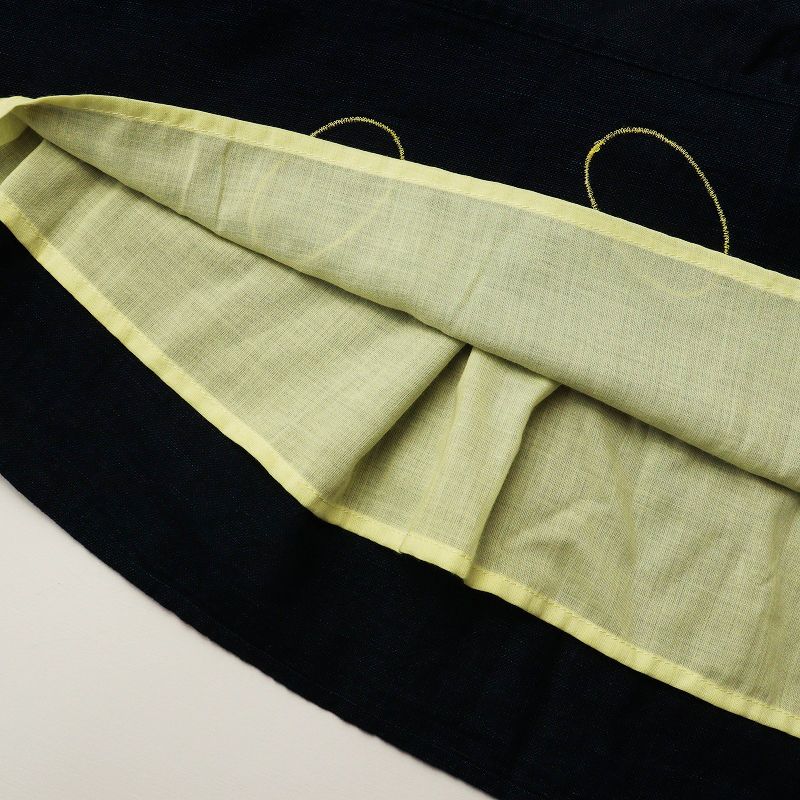 パラスパレス 十日 Pal'las Palace インディゴ ワッペン ギャザー