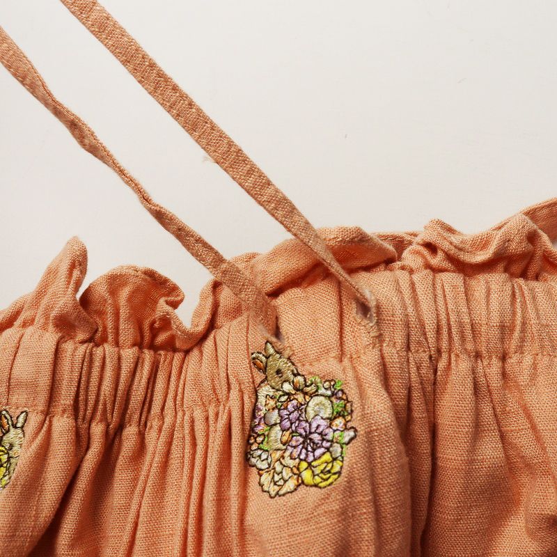 美品 フランシュリッペ franche lippee 花束うさぎ刺繍ジャンスカ M