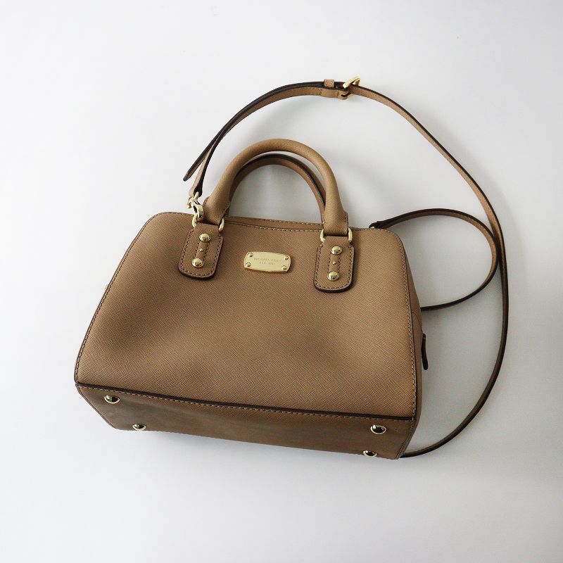 マイケルコース Michael Kors レザー 2WAY トートバッグ ｜ベージュ