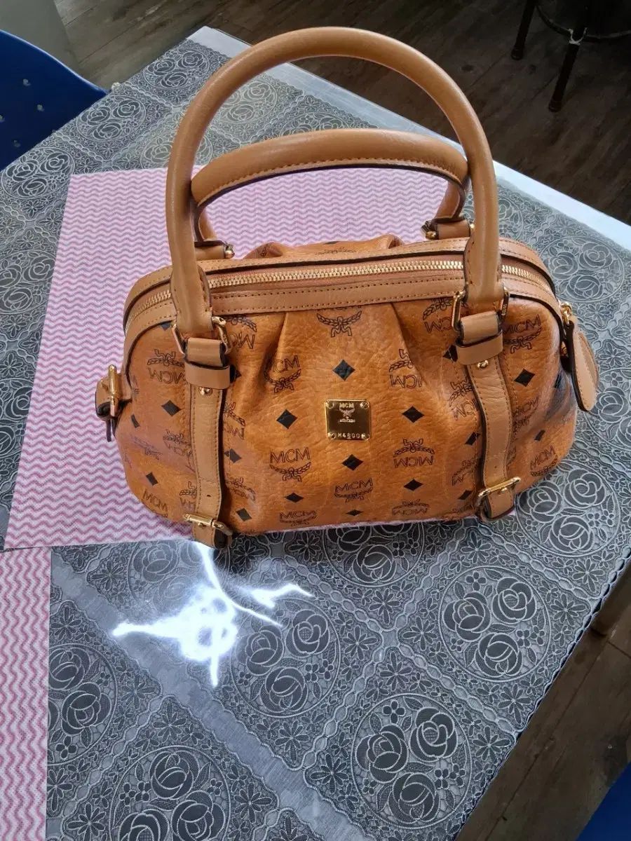 MCM ボストンバッグ ブラウン トートバッグ - メルカリ