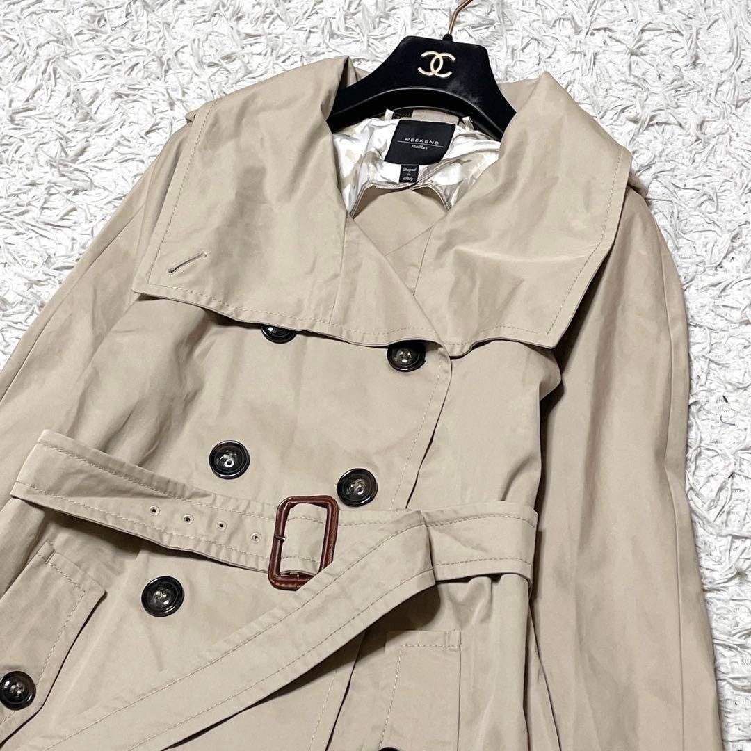 極美品○MaxMara WEEKEND マックスマーラ トレンチコート 女優襟