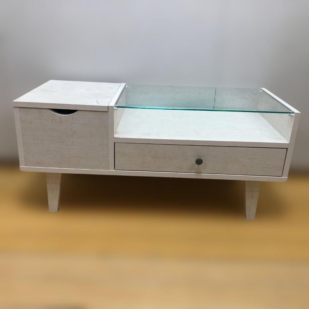 ニトリ ドレッサーテーブル リズバレー SLM9040T 鏡付き ロータイプ