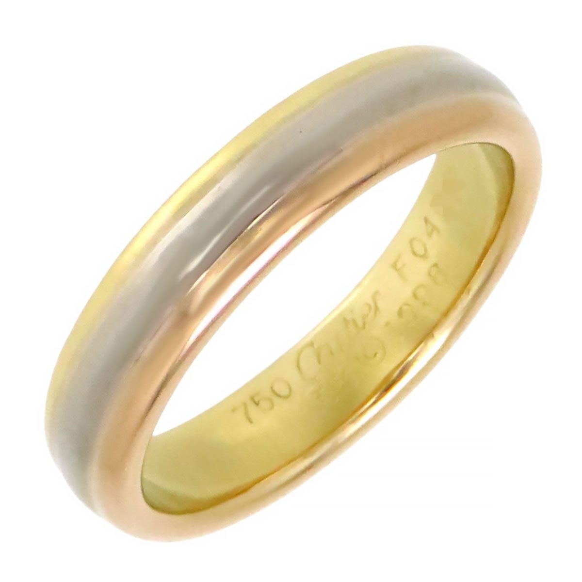 カルティエ スリーゴールド ウェディング バンドリング #53 750 (K18YG