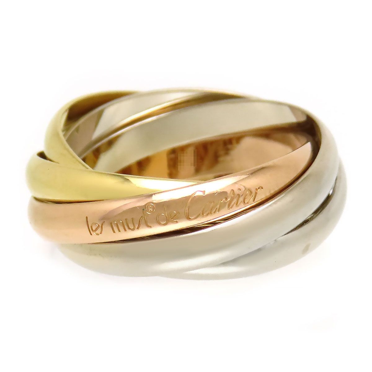 カルティエ トリニティ リング 5連 #53 750 (K18YG K18WG K18PG