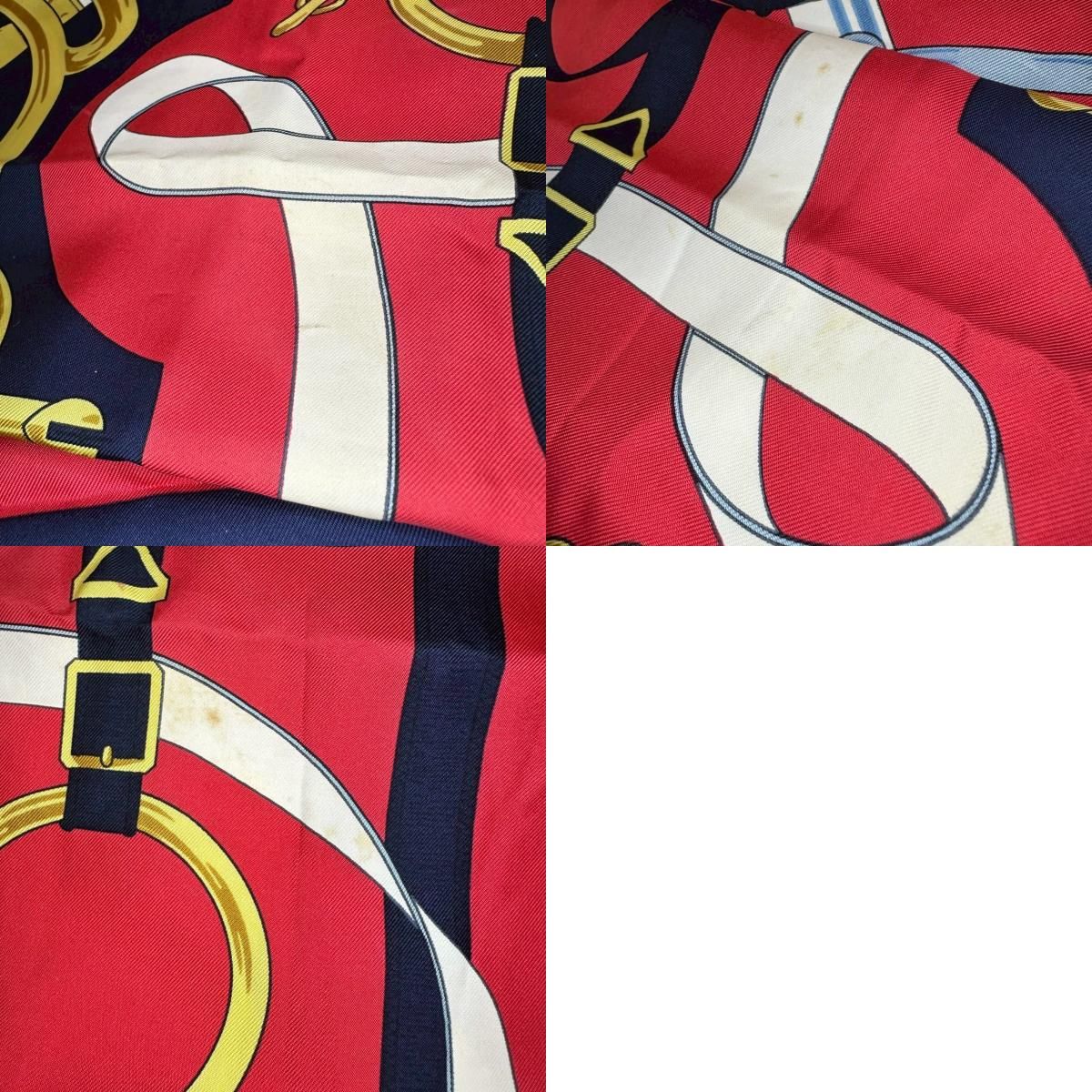 HERMES エルメス カレ90 Eperon d'Or 黄金の拍車 スカーフ シルク