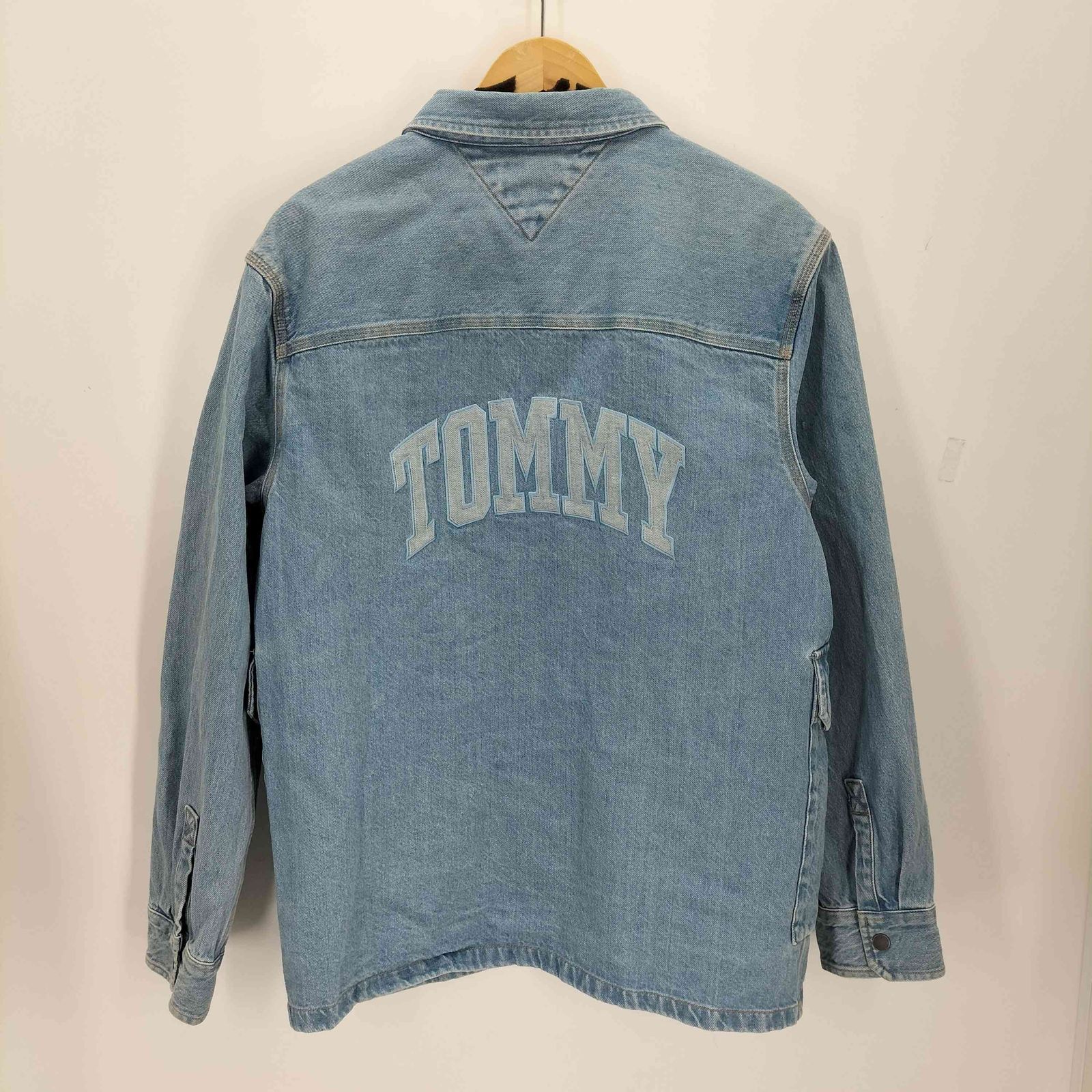 トミージーンズ tommy jeans ロゴ刺繍 デニムシャツジャケット メンズ