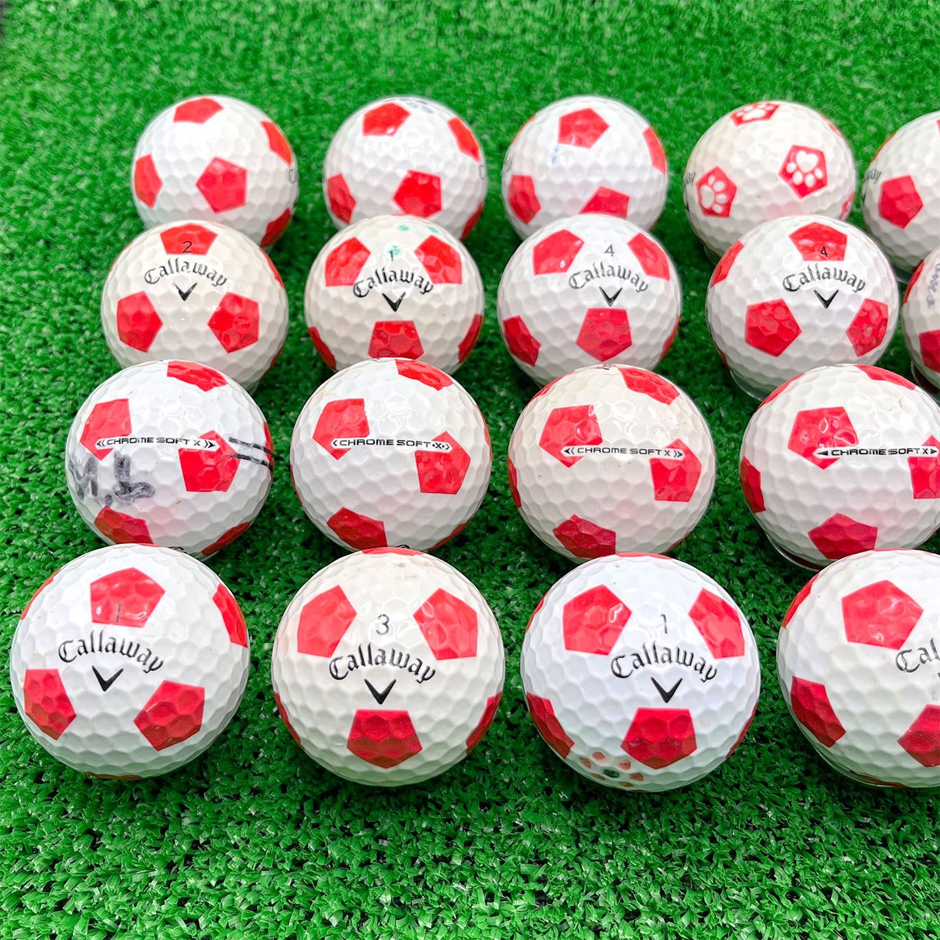 ロストボール キャロウェイ クロムソフト TRUVIS 20球 年式混合 レッド