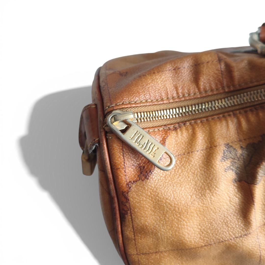 プリマクラッセ 地図柄レザー ボストンバッグ 横幅約38cm - メルカリ