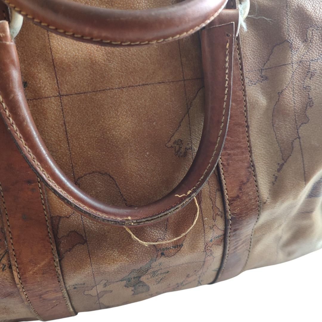 プリマクラッセ 地図柄レザー ボストンバッグ 横幅約38cm - メルカリ