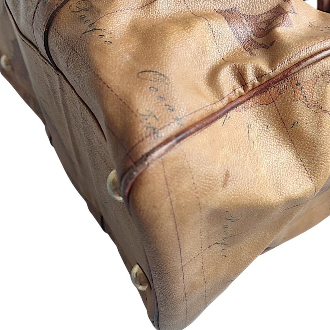 プリマクラッセ 地図柄レザー ボストンバッグ 横幅約38cm - メルカリ