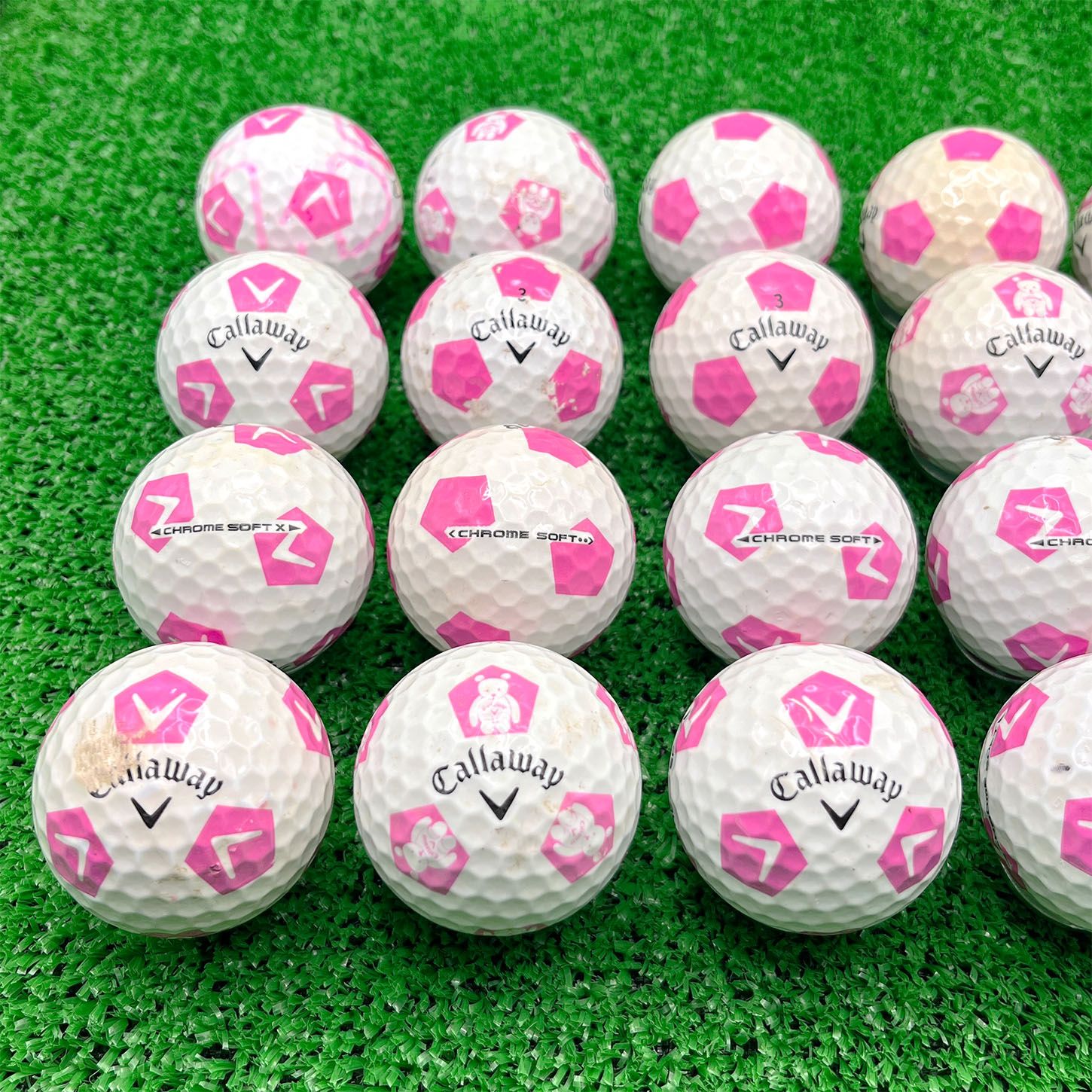 ロストボール キャロウェイ クロムソフト TRUVIS 20球 年式混合 ピンク