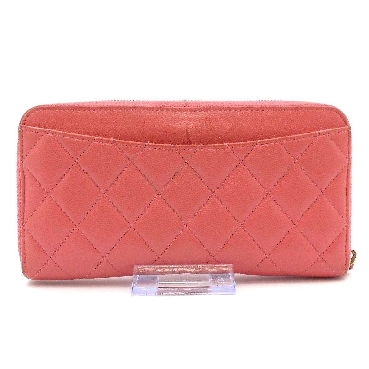 CHANEL(シャネル) 長財布 マトラッセ ピンク ココマーク/ゴールド金具
