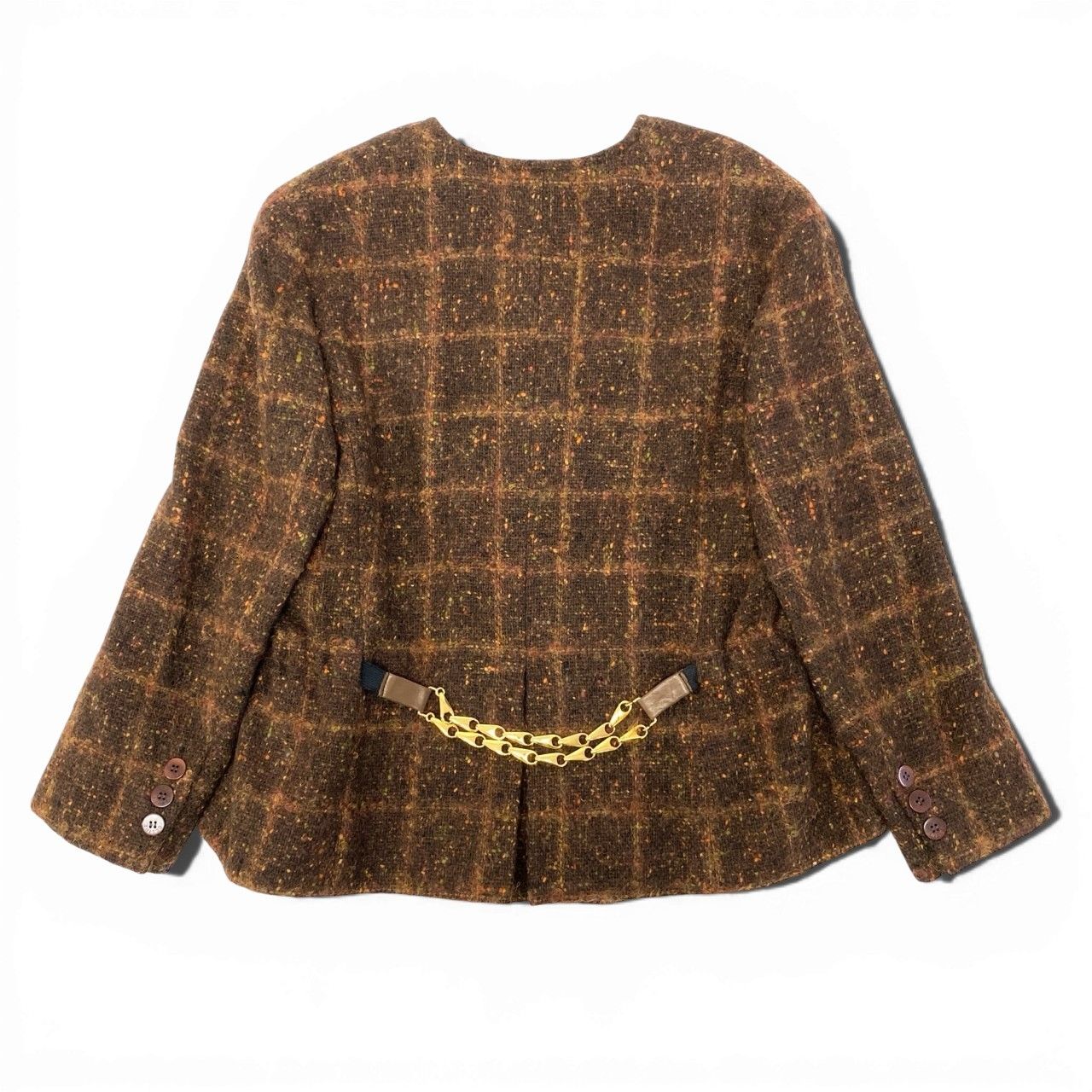 82a29 Vintage CELINE セリーヌ ツイード ジャケット スカート