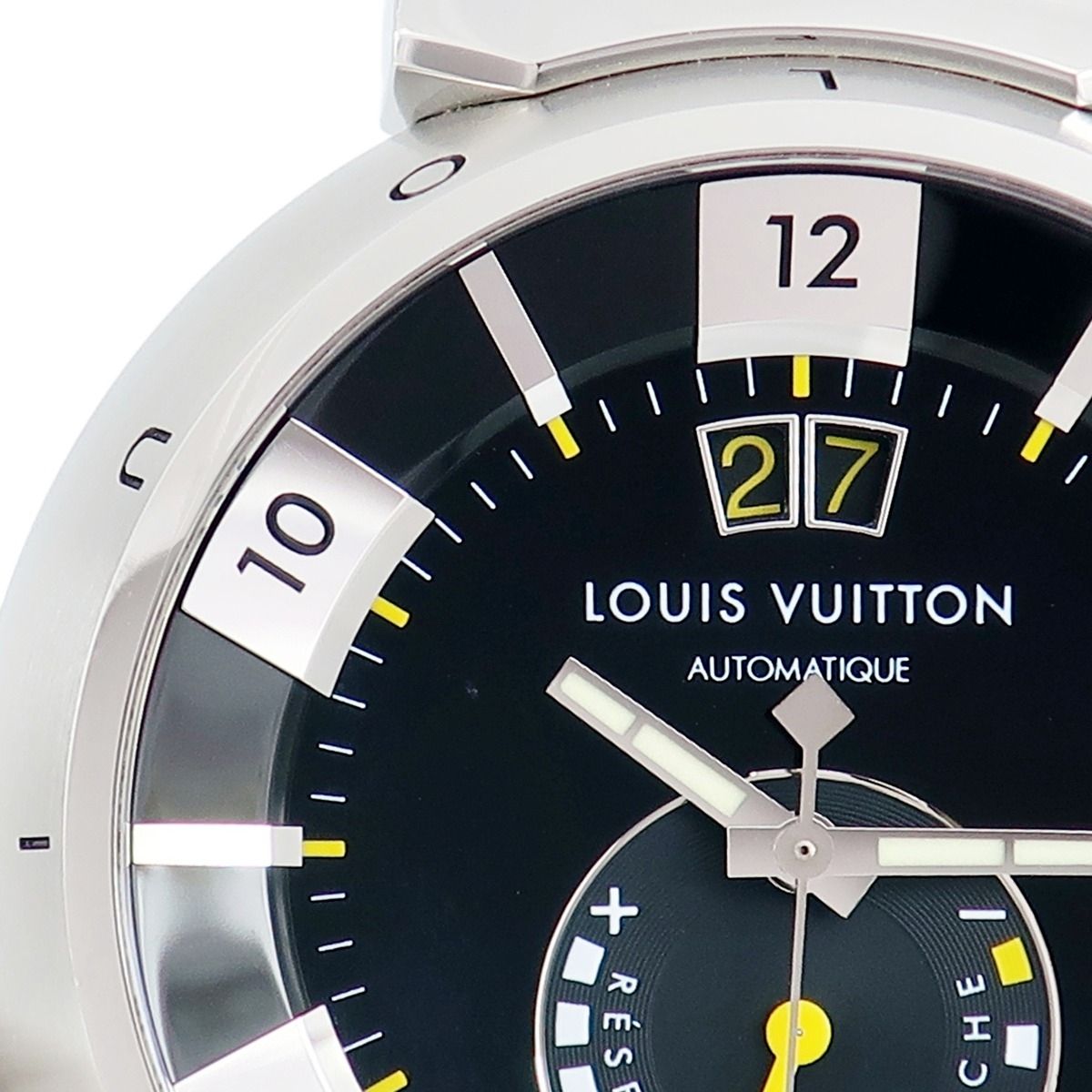  ルイヴィトン 腕時計 Q109G0 鑑定済み ブランド リブ編み 自動巻き時計 腕時計(アナログ)