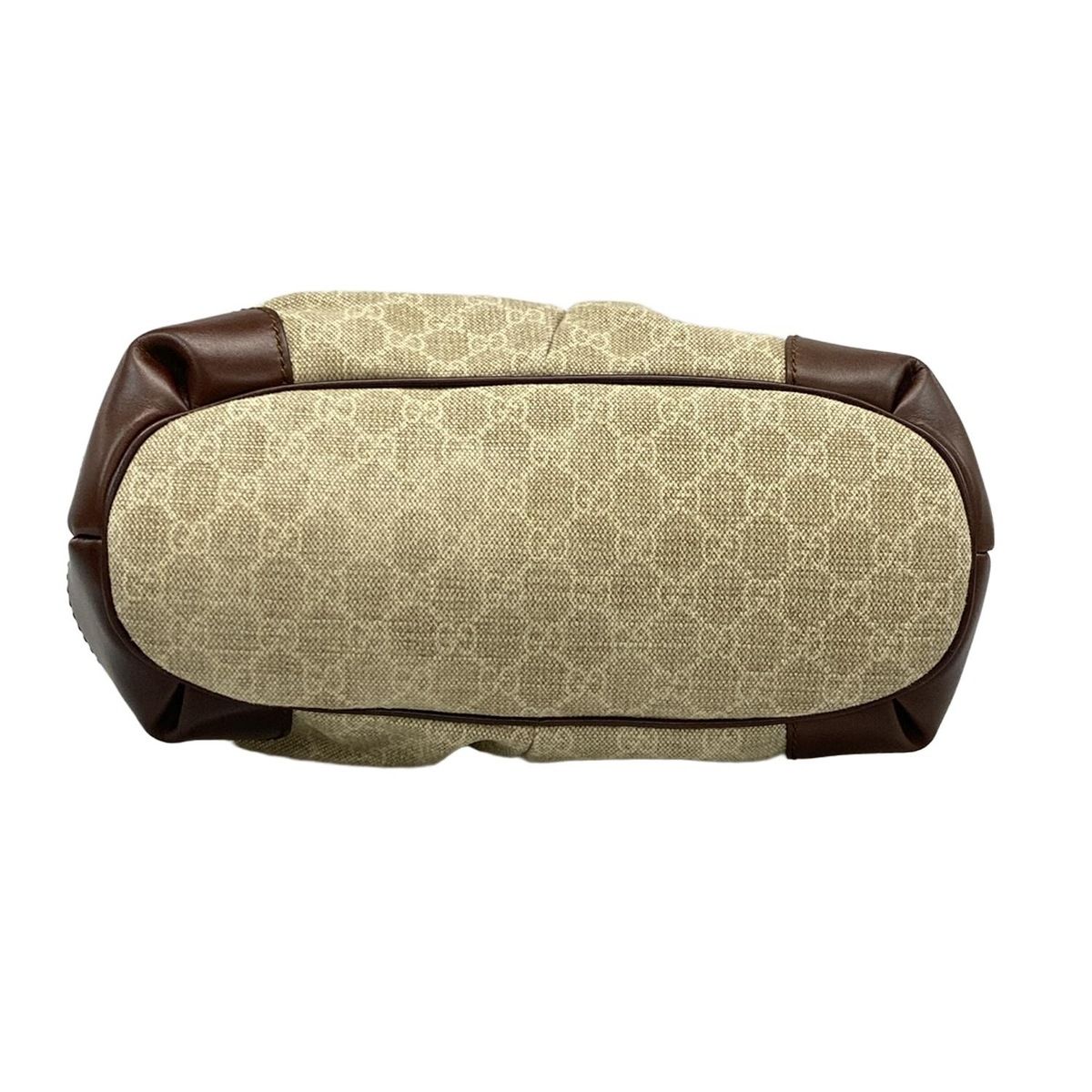 Gucci ハンドバッグ ベージュ　ブラウン　GG グッチ GUCCI ハンドバッグ GGキャンバス レザー 本革 ベージュ