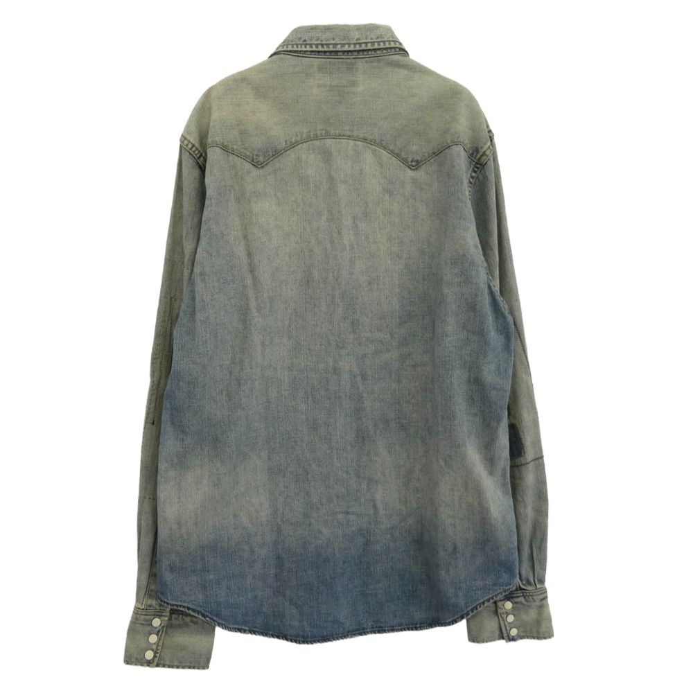 RRLダブルアールエル バッファローウエスタン DENIM SHIRT M ハード