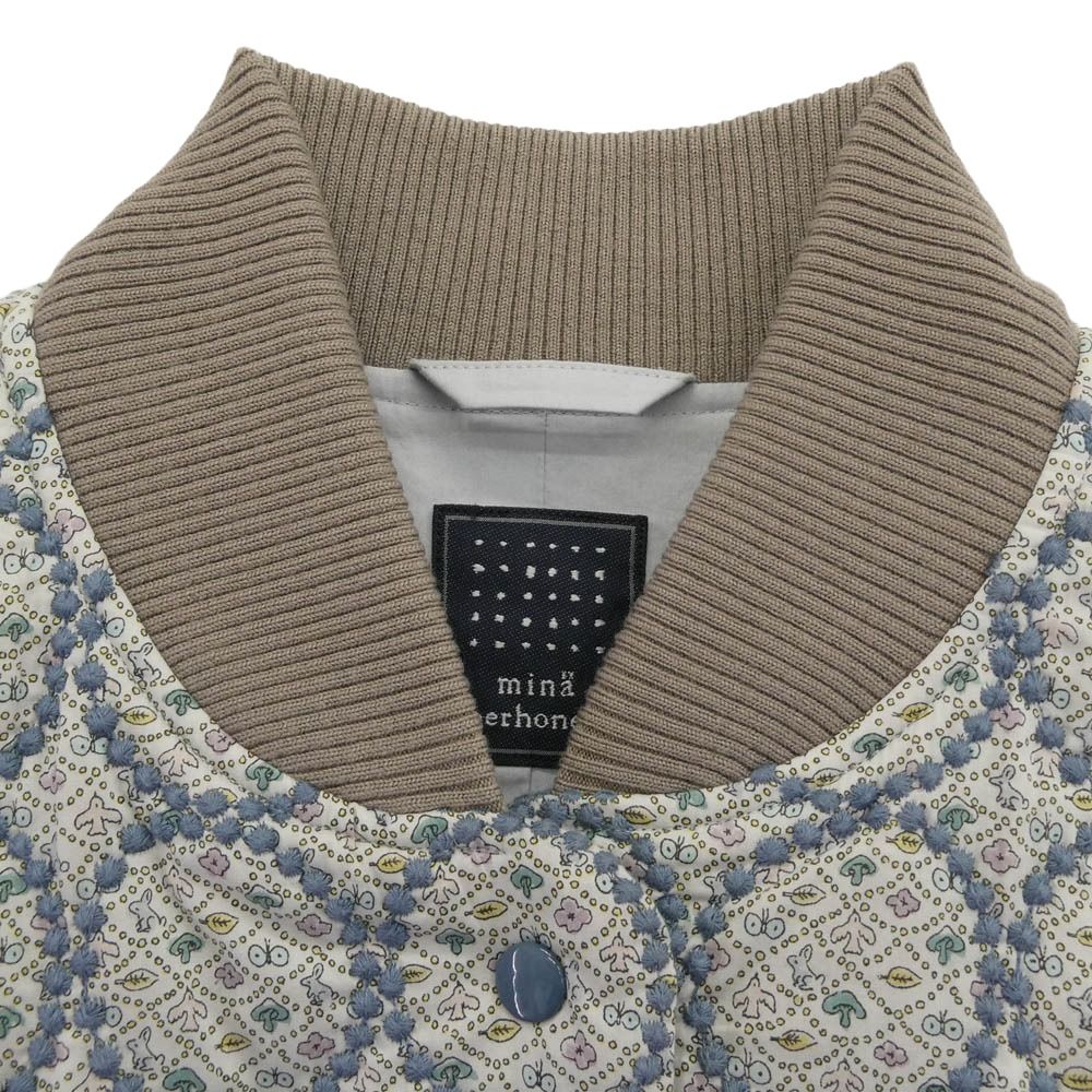 タグ付き新品　23AWミナペルホネン　タンバリンブルゾン38 mina perhonen ミナペルホネン 23AW aba2400 forest wave × tambourine