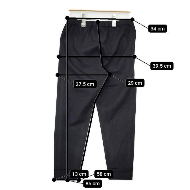 ARTS&SCIENCE イージーパンツ ウール混 093-L310-317 パンツ ブラック