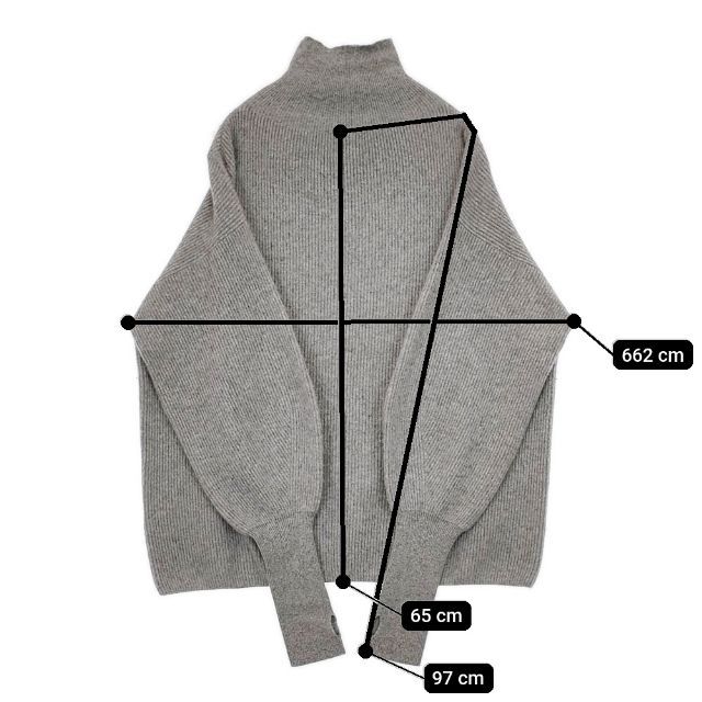 BATONER CASHMERE FOX HIGH NECK TUNIC カシミアフォックスハイネック