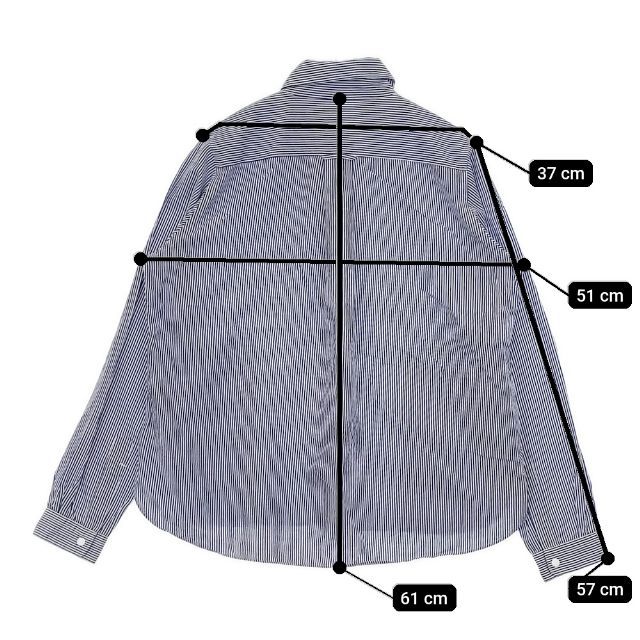 YAECA コンフォートシャツ ストライプ 13140 スナップボタン コットン