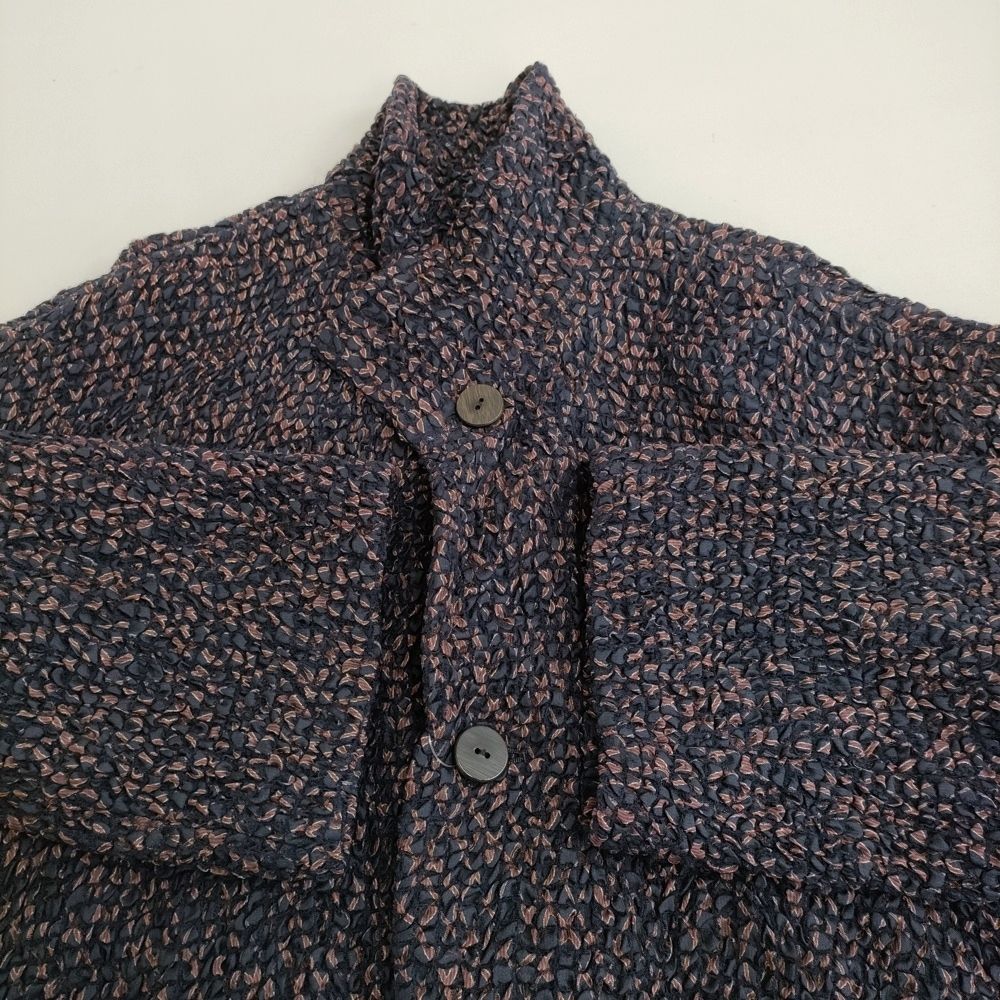 JURGEN LEHL ウールシルク スタンドカラー J0103FC232 コート ネイビー