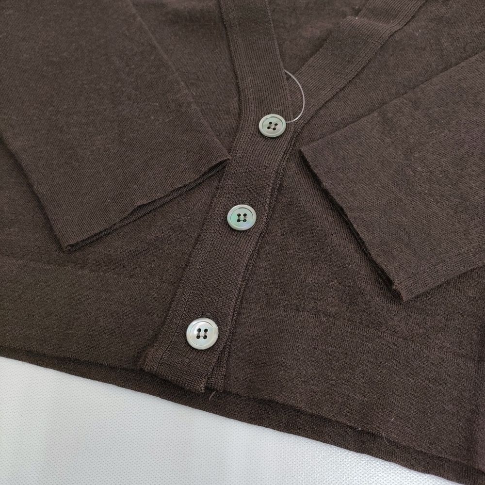 MARGARET HOWELL 襟付き ニットカーディガン ウール Ⅱ 旧タグ MARGARET HOWELL 襟付き ニットカーディガン ウール Ⅱ 旧タグ