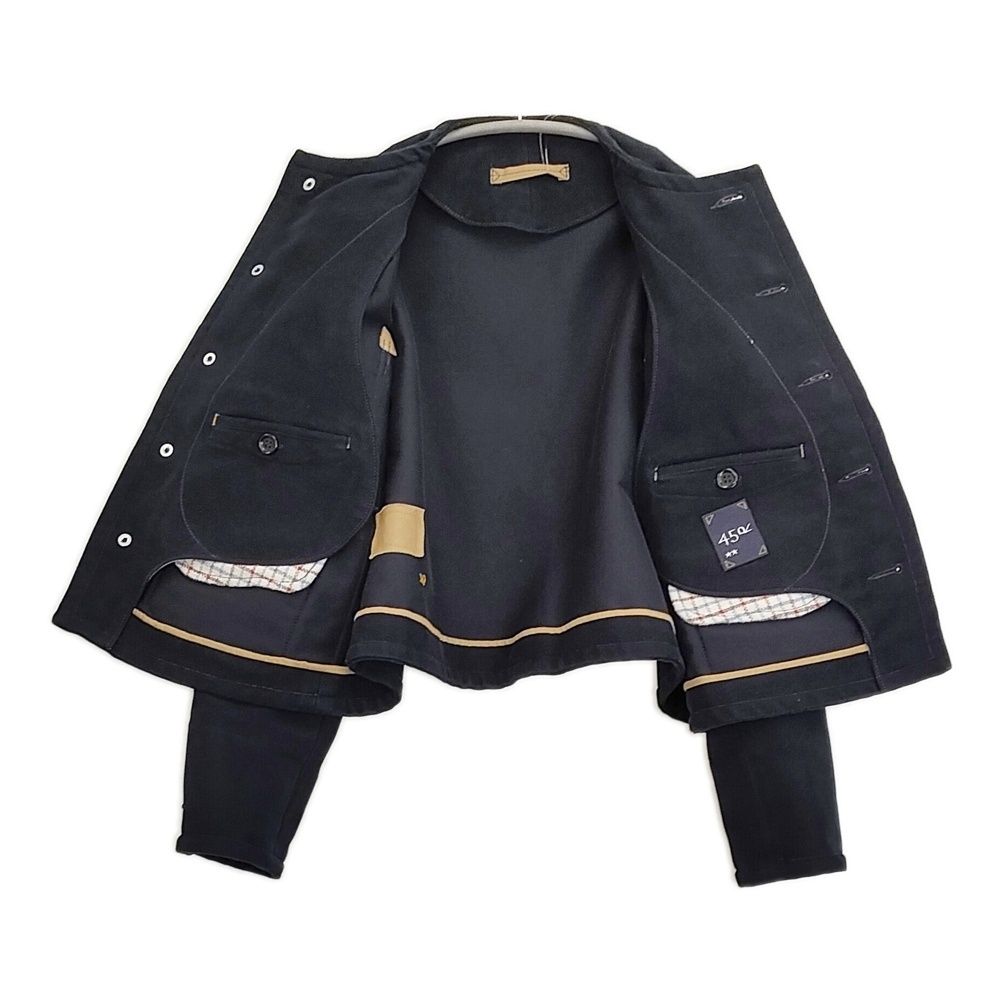 45R/45rpm コットンフランネルのノーカラーアニージャケット 定価75900