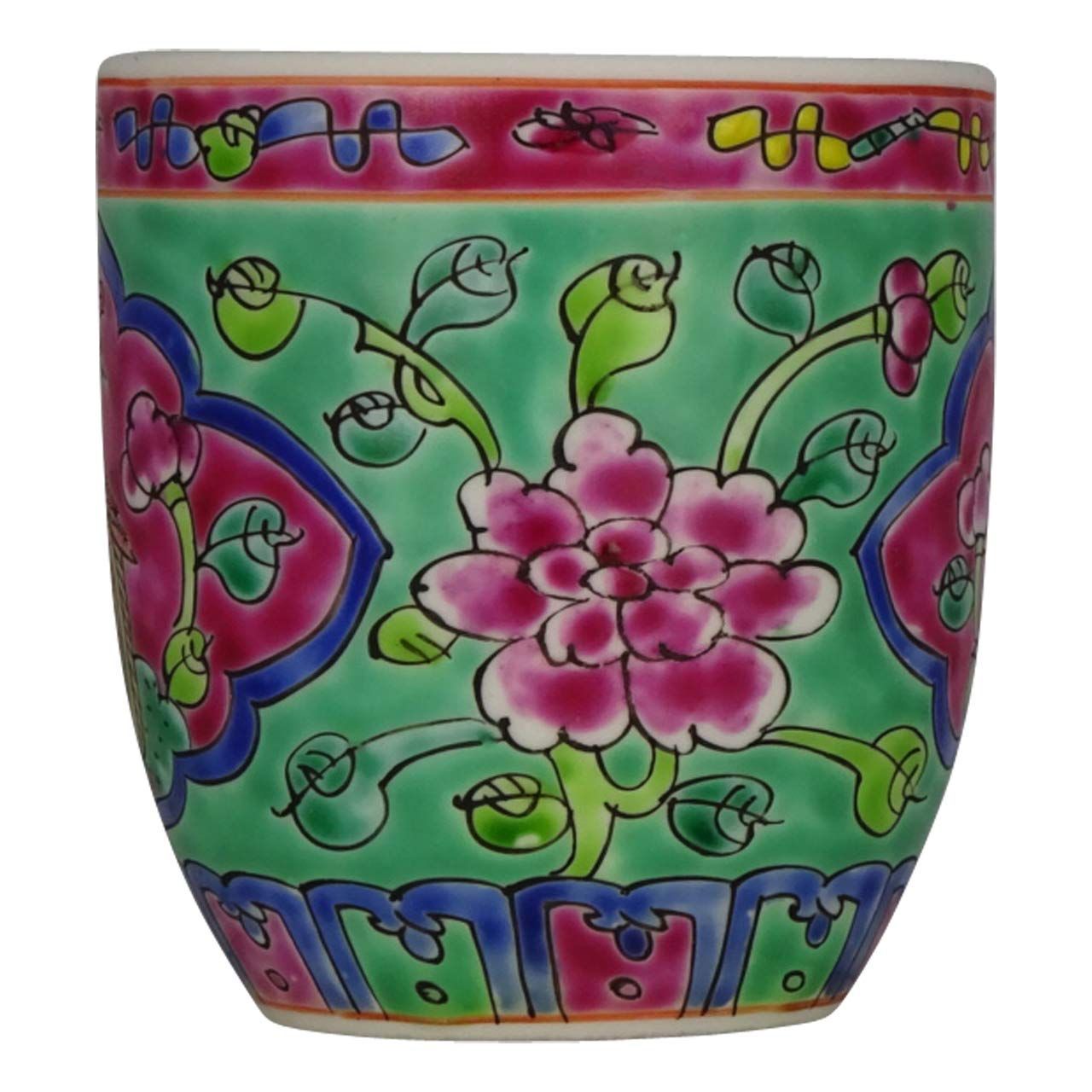 マグカップ フタ付き プラナカン エメラルドグリーン