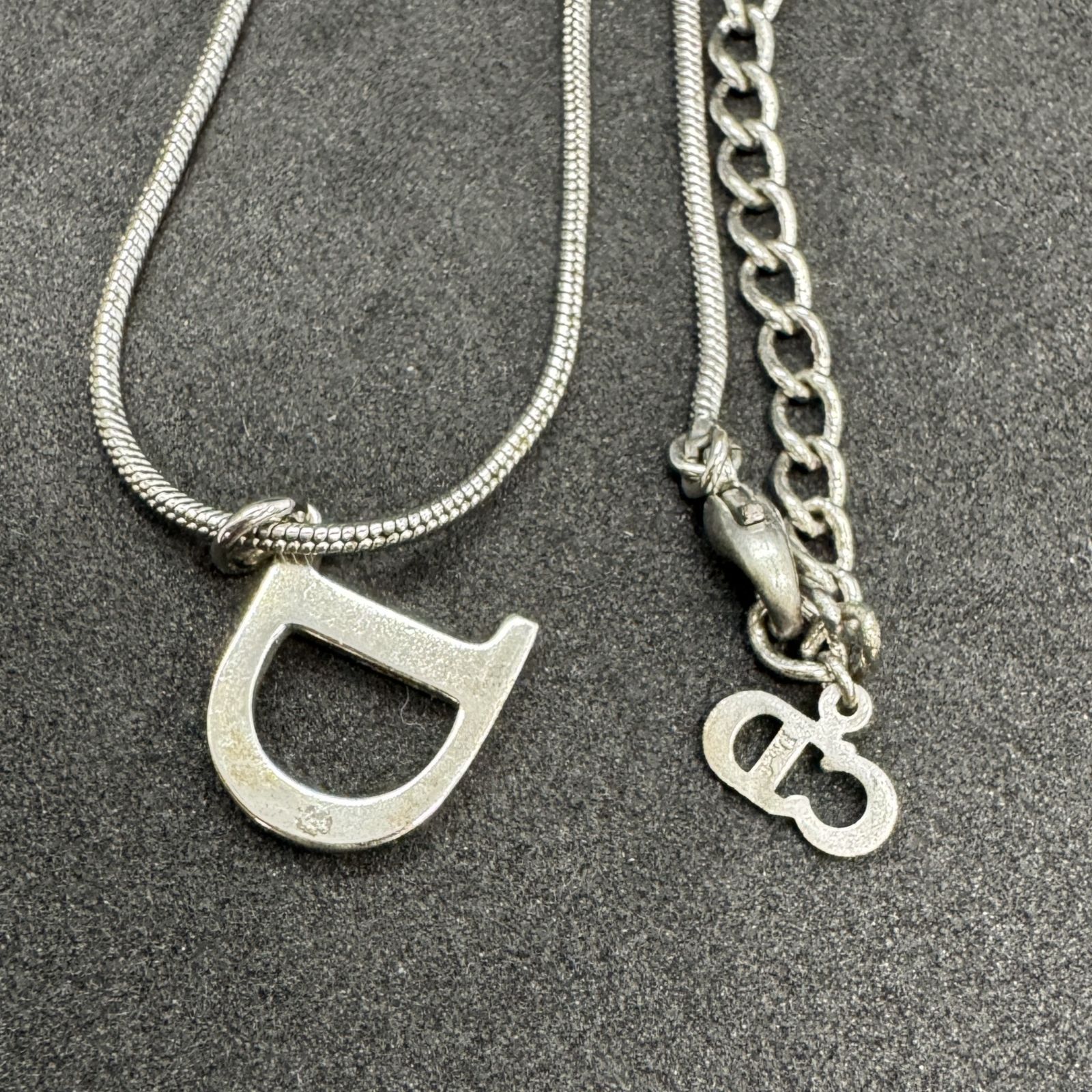 希少 Christian Dior ディオール ネックレス Dロゴモチーフ デカD 