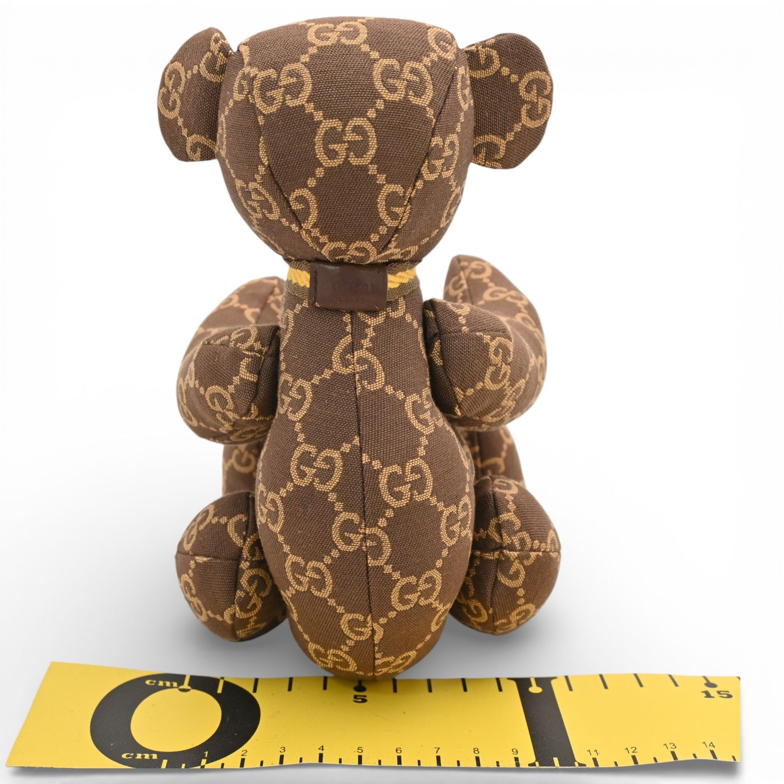 グッチ GGキャンバス テディベア ぬいぐるみ くま ブラウン Aランク gu 2313 cd