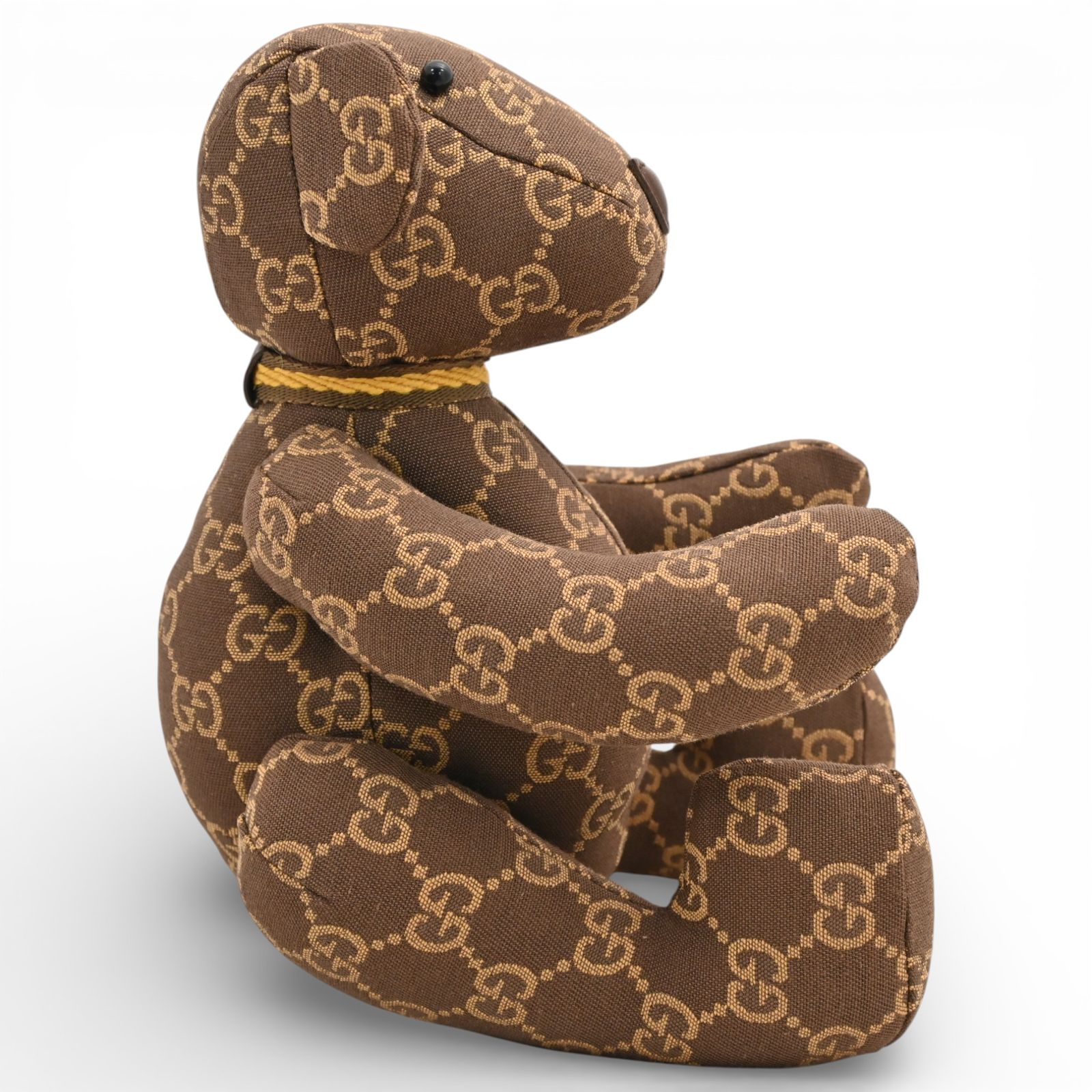  グッチ GGキャンバス テディベア ぬいぐるみ くま ブラウン Aランク gu 2313 cd ぬいぐるみ本体 ぬいぐるみ